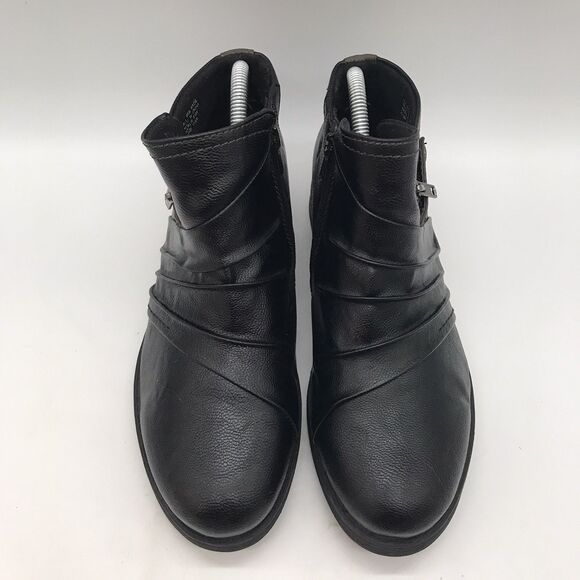 Earth Origins Natalie Boot Women's 8.5W Black Faux Leather Side Zip Ankle Bootie - Picture 5 of 13